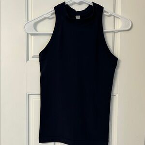 Athleta Women’s Navy Blue Ribbed Renew Racerback Tank Top (XXS)